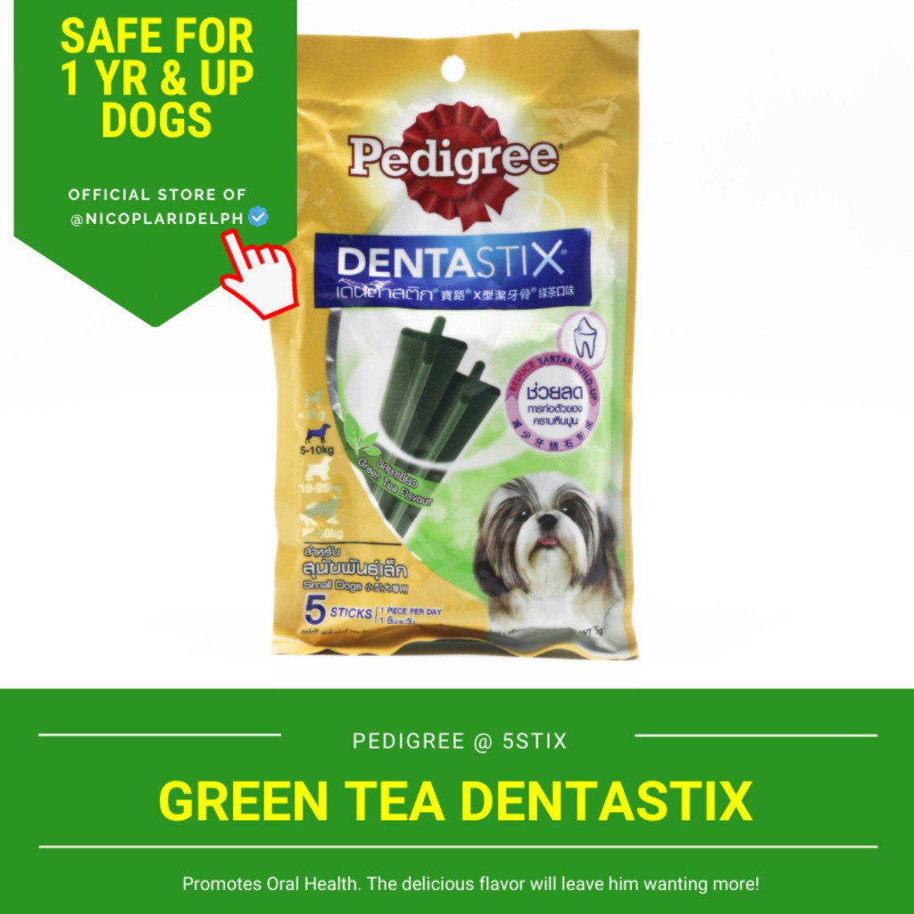 Pedigree Dentastix Green Tea Flavor for Small Dogs Removes Tartar and