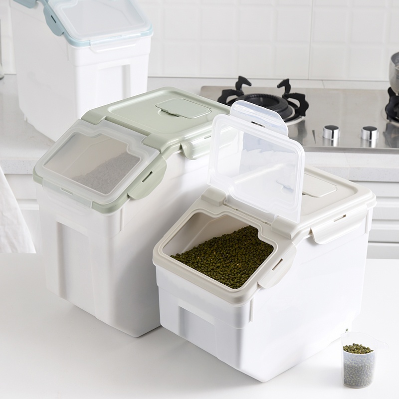 Large 25/15/10kg PP Rice Bucket Rice Storage Container airtight