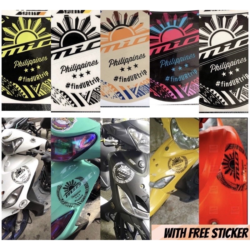 MIO SPORTY FRONT findurtrip DECALS PRINTED LAMINATED Shopee Philippines