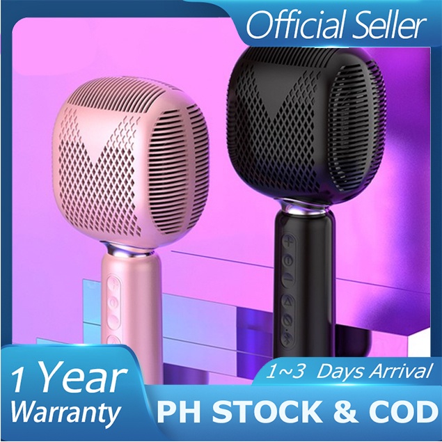 K10 Microphone for Videoke Bluetooth Wireless Karaoke Speaker USB