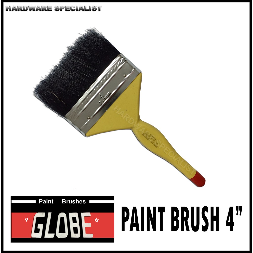 Paint Brush 4” Globe Black Bristle Shopee Philippines