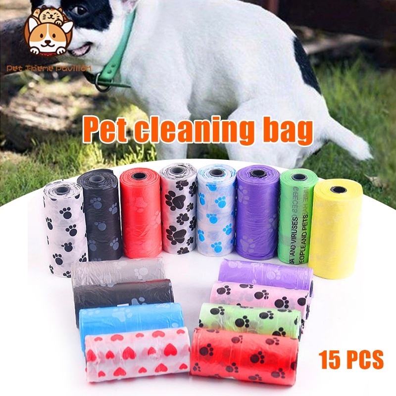 Dog garbage bag Pet Trash Bag Dog Poop Bag Printed Pet Garbage Disposable Trash Bag dog poop