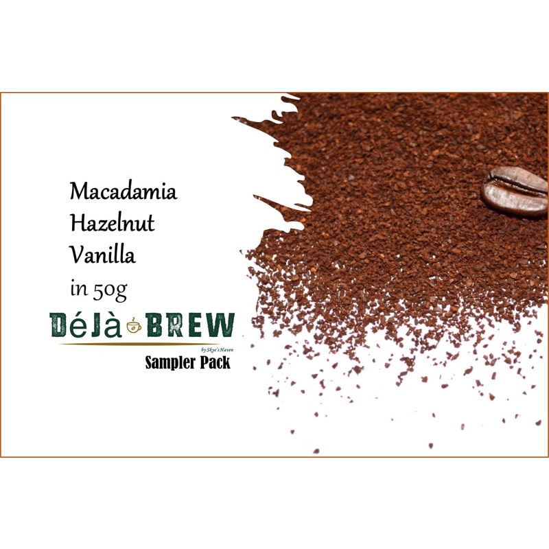 Deja Brew Flavored Coffee Grounds 50g100g Sampler Pack Shopee