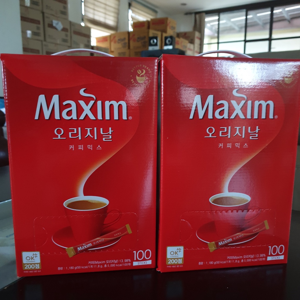 Maxim Original Korean Coffee Mix 100 Sticks*2box Shopee Philippines