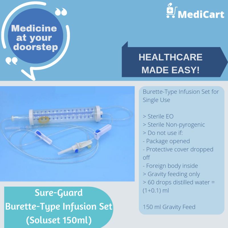 SureGuard Burette Type Infusion Set (Soluset) Shopee Philippines
