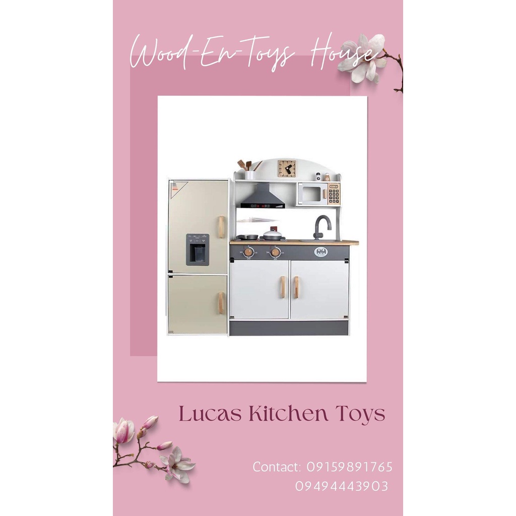 WOODEN KITCHEN PLAY SET WITH LIGHT AND SOUND Shopee Philippines