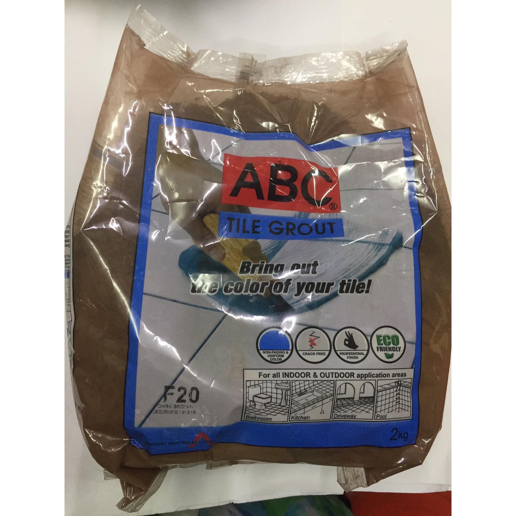 ABC TILE GROUT (2KILO/PACK) WHITE/BLACK/GREY/BROWN Shopee Philippines