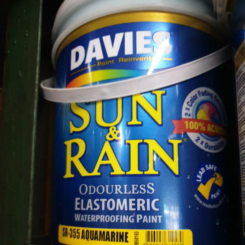 Davies Sun And Rain Paint Elastomeric Waterproofing Boysen Odorless Nation Concrete Wood Steel