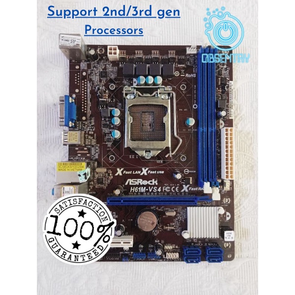 Socket 1155 Motherboard H61 B75 chipset Intel 2nd 3rd Generation