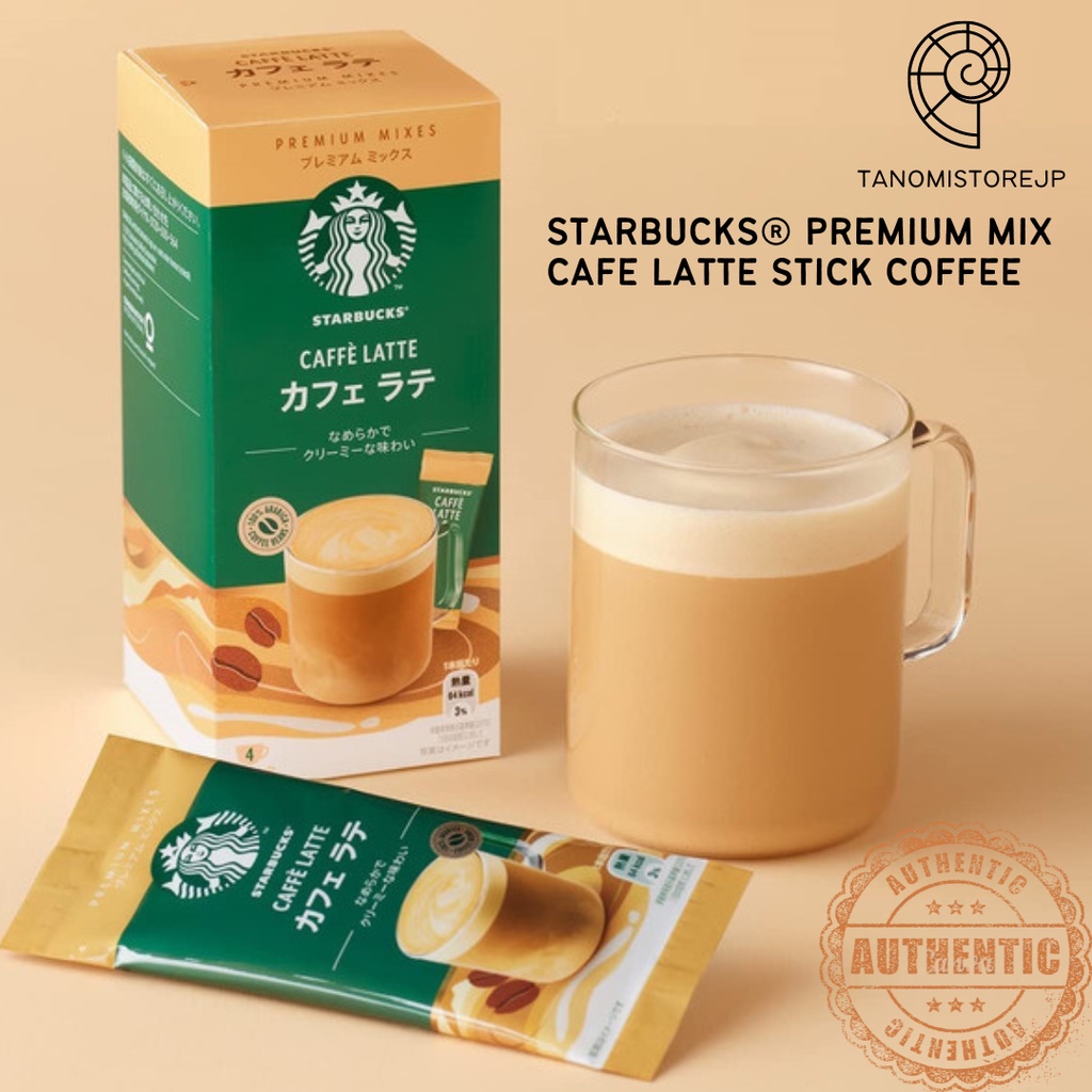JAPAN Starbucks Premium Mix Cafe Latte Stick Instant Coffee 4 sachets