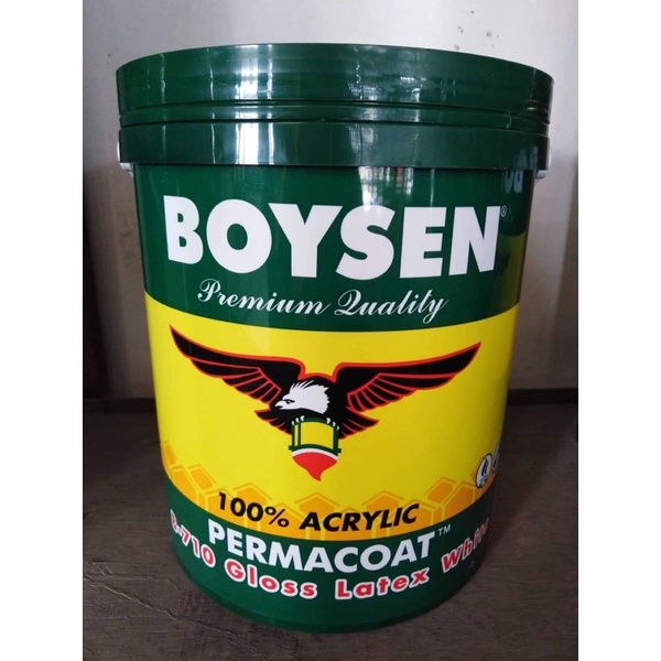 BOYSEN B710 Permacoat Latex Paint 4L / Gloss Latex white Shopee