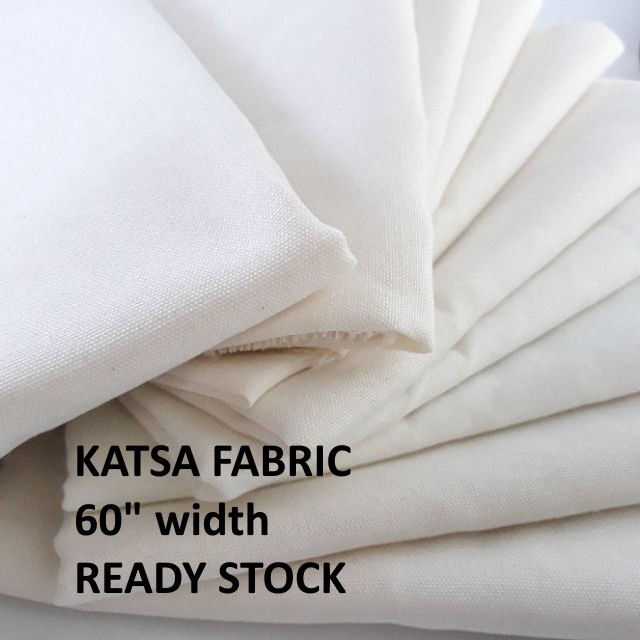 Cacha/Katsa Cloth Fabric Tela Textile for Lining or Ecobags (58"63'' Width; Manipis or Makapal