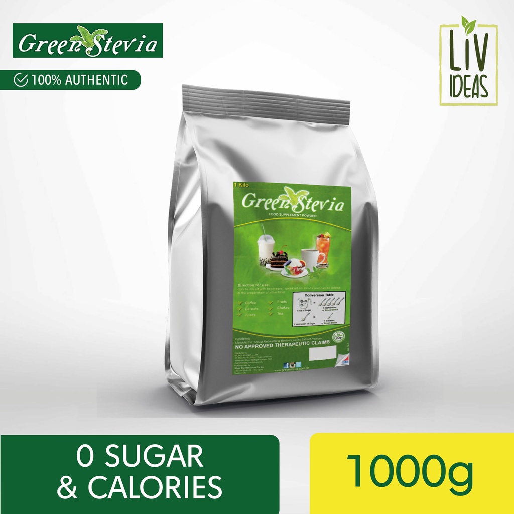 Green Stevia Natural Stevia Sweetener 1kg ( 1 kilo ) Bulk Pack Shopee