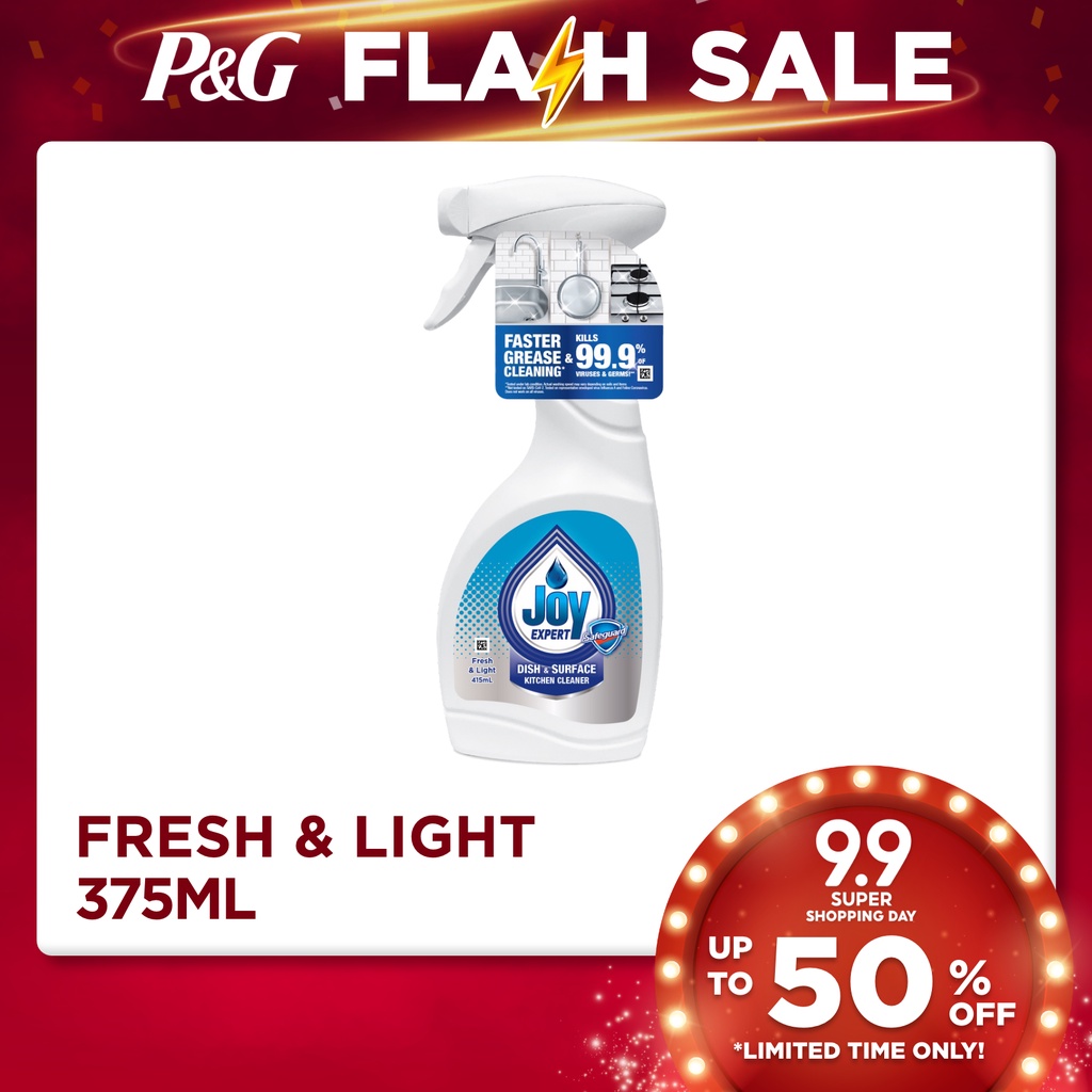 Joy Expert Dish & Surface Kitchen Cleaner Fresh & Light 375ml Spray