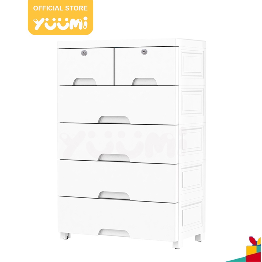 orocan drawer_20220705133135 Yuumi White With lock Durabox Drawer Plastic Wardrobe