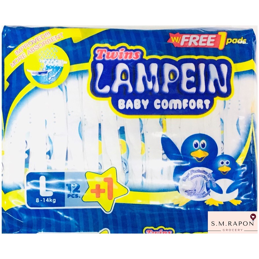 Twins Lampein Baby Comfort Diaper x12 Large Shopee Philippines