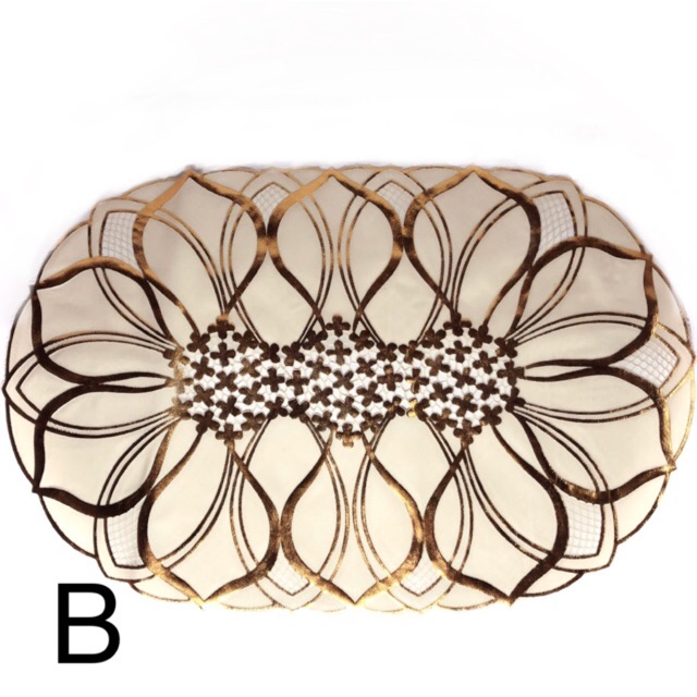 RCSC Golden Silver Placemat Water proof Gold Silver Color