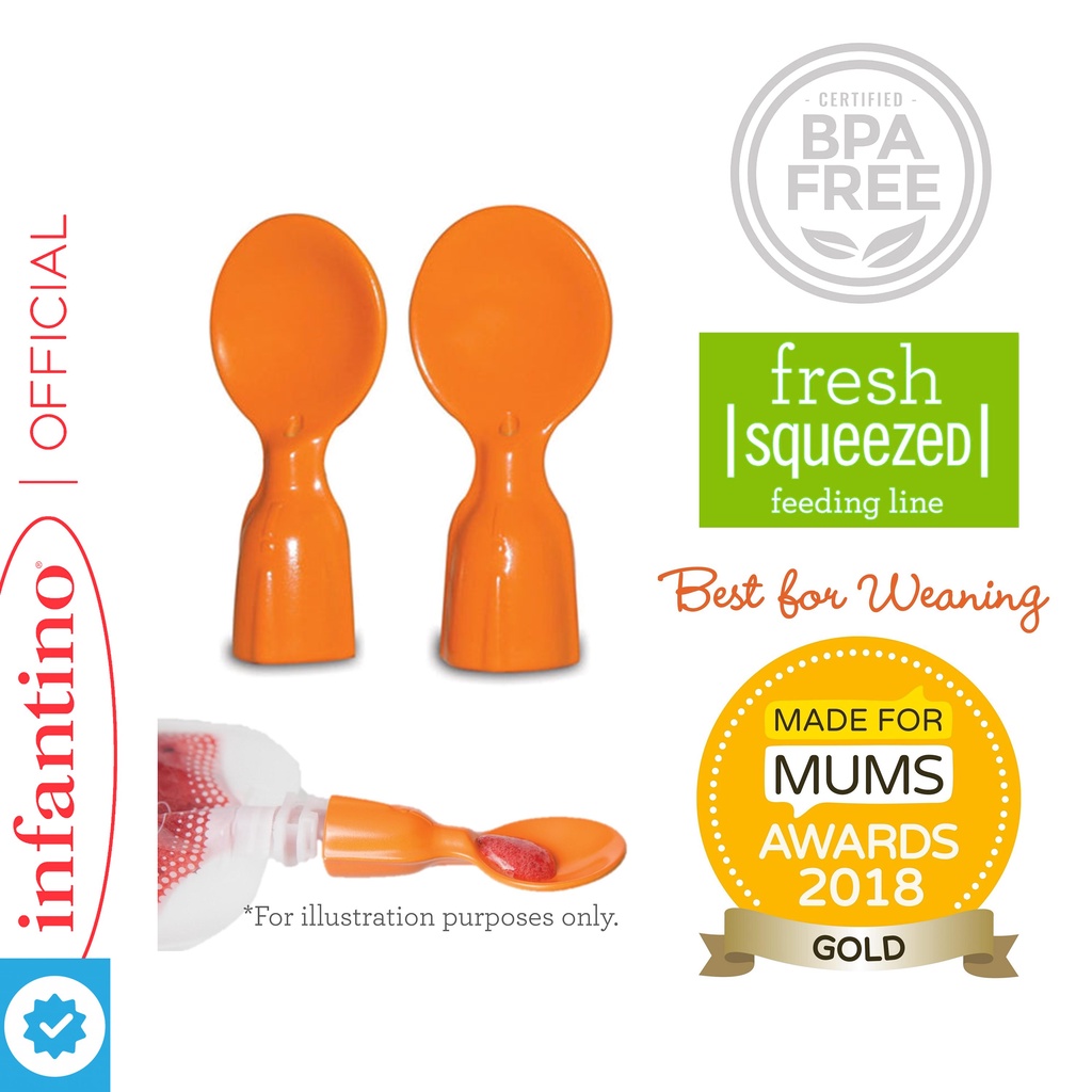 Infantino CoupleASpoons (BPAFree) for Baby Food Squeeze Pouches