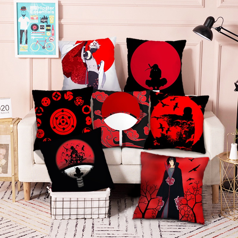 Sofa Cushion Pillow Cover Anime Naruto Sasuke Uchiha Akatsuki Clouds