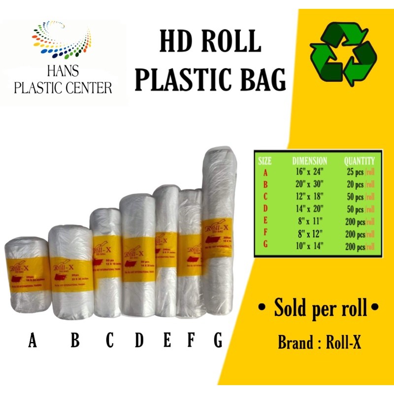 HD Roll Plastic Bag (Sold per roll) Shopee Philippines