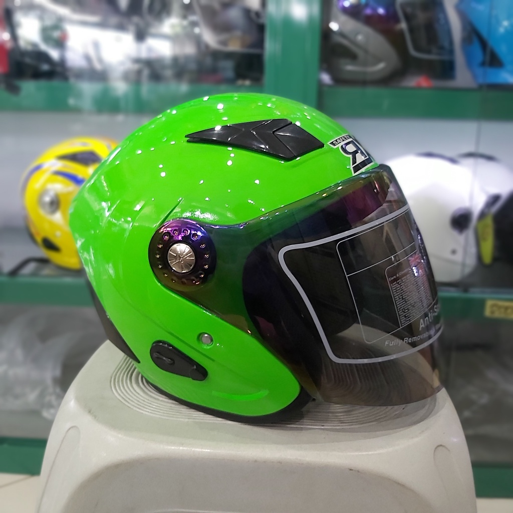 RXR Halffaced Helmet 0073 (Rainbow Visor) Shopee Philippines