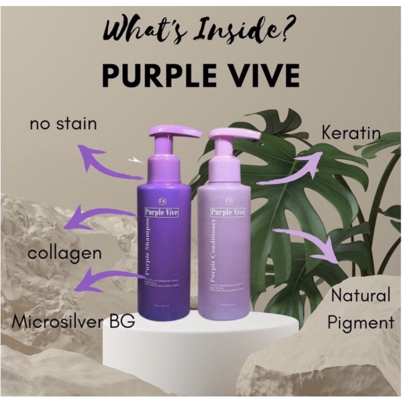Original Organic Purple Vive Shampoo and Conditioner, Hair Grower