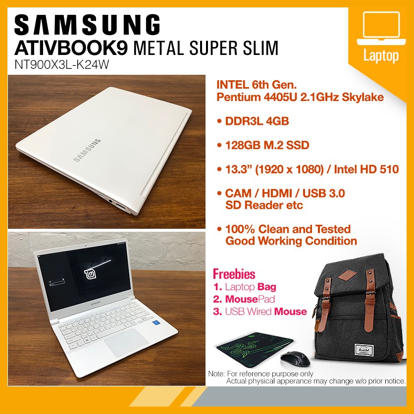 800GRAM SAMSUNG ATIVBOOK9 6th Gen M.2 SSD 8GB CAM FHD (Perfect for