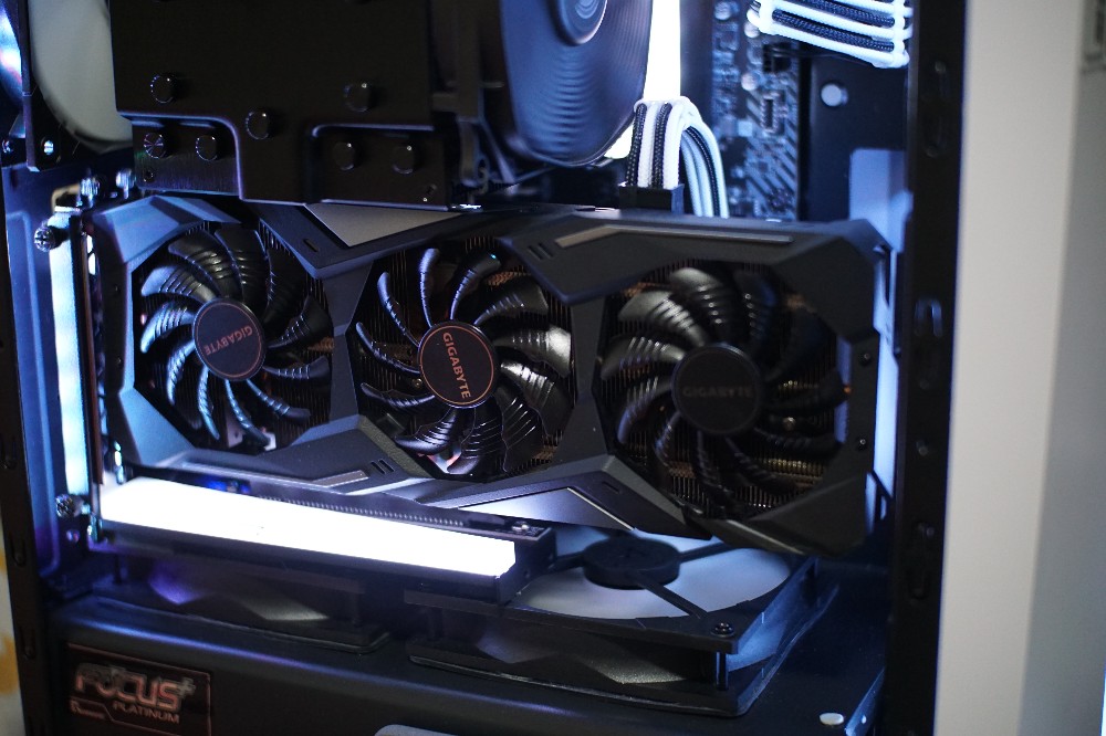 EZDIYFAB Vertical Graphics Card Holder Bracket with ARGB 5V 3Pin LED