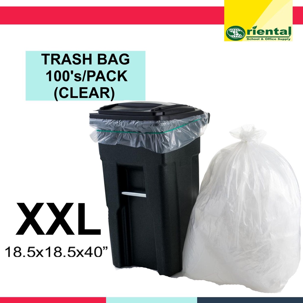 XXL Clear Trash Bags 100 pcs in a pack Waste Garbage Bags Trashbag