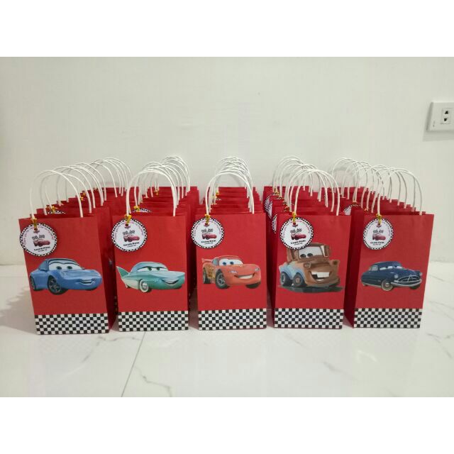 Lightning Mcqueen/Cars Theme Loot bag or paper bag Shopee Philippines