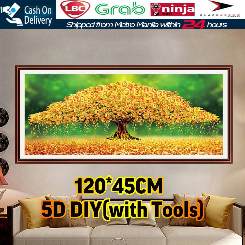 Diamond Painting 3D Money Tree Lucky Tree Rhinestone Painting Cross