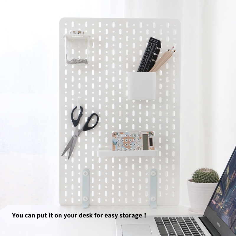 Pegboard,Peg Board Desk Organizer,Wall Shelf No Drill,Home Decor