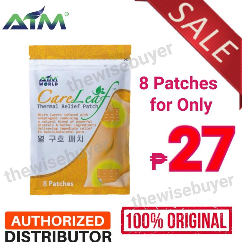 CareLeaf thermal relief 8patches SALE!!! Shopee Philippines