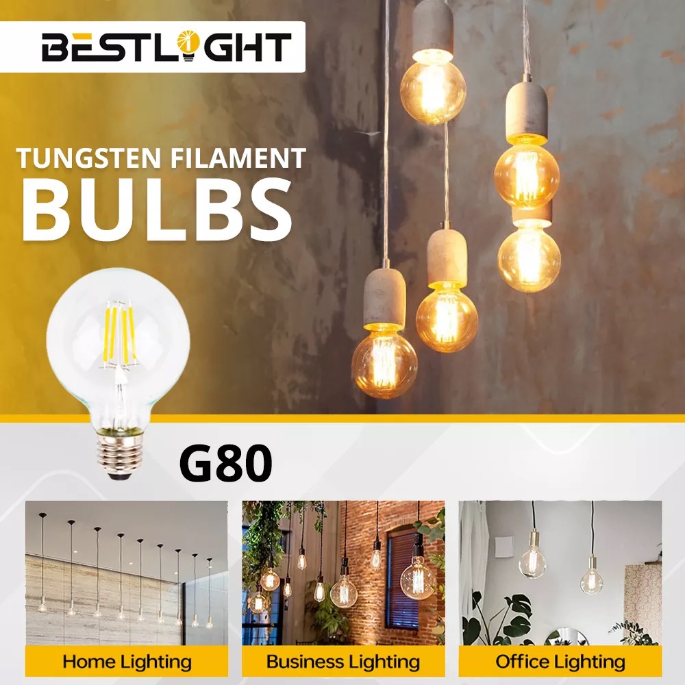 BESTLIGHT LED Tungsten Filament Bulb Best For Bedroom, Living room