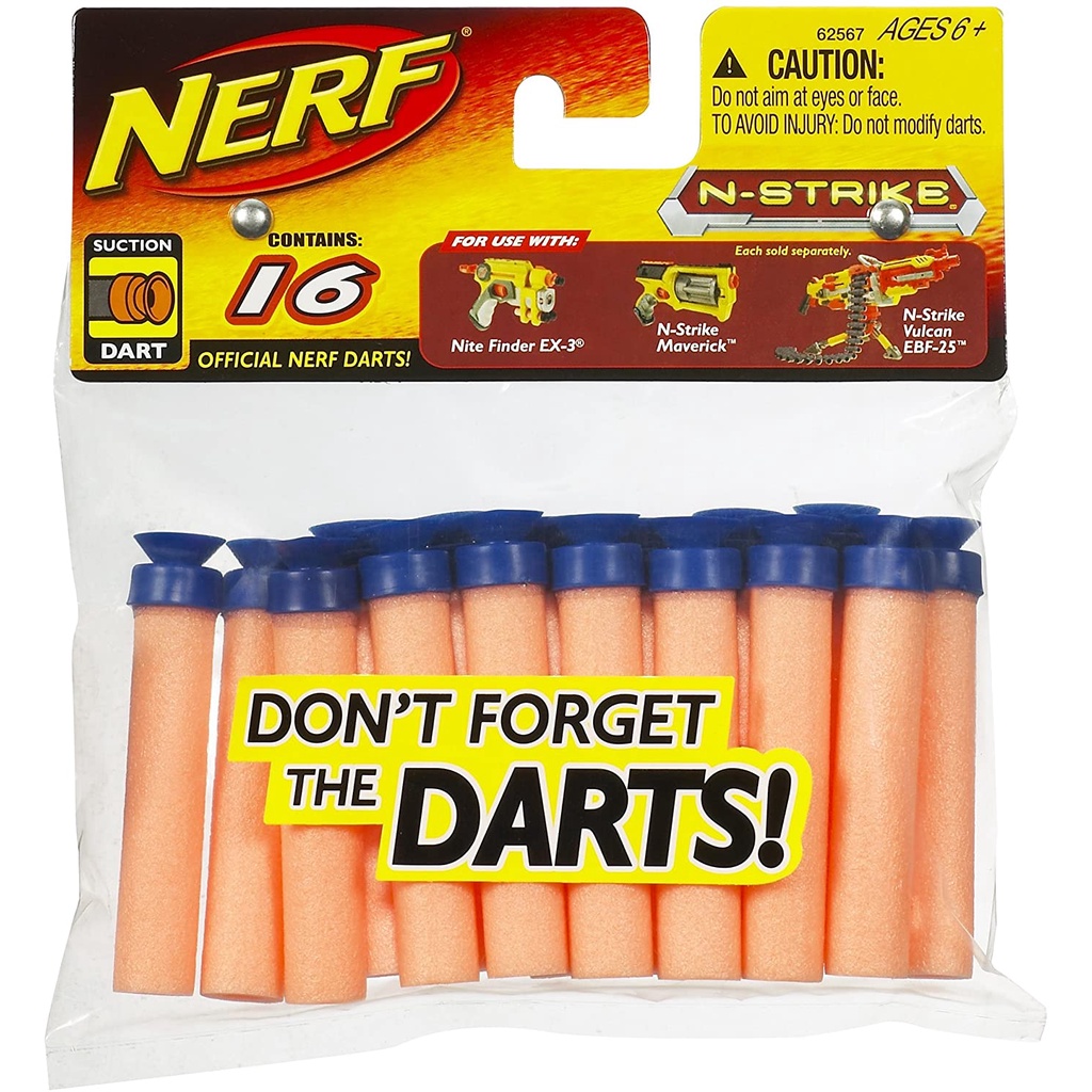 NERF NStrike Suction Dart Bullets Refill (16 Pack) Shopee Philippines