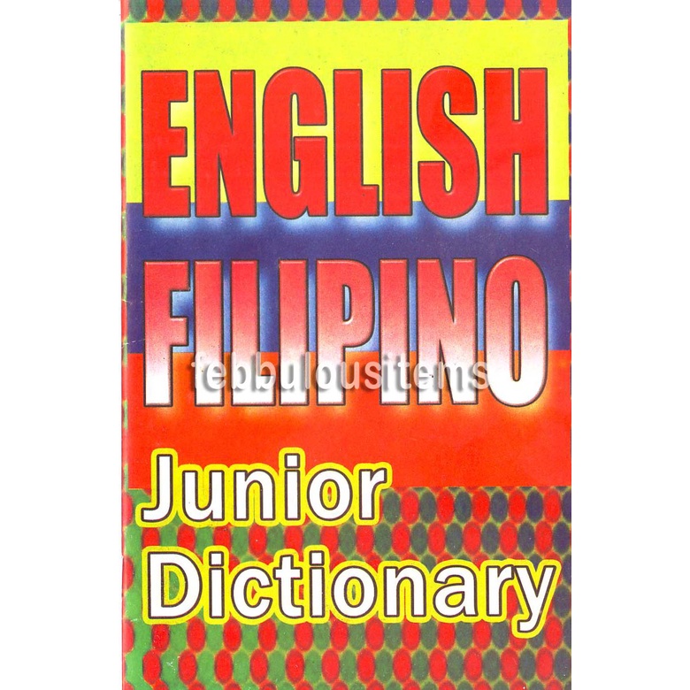 Dictionary (English Filipino Small Book Junior) Shopee Philippines