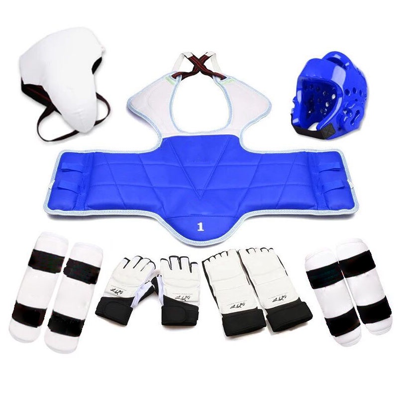 Fivepiece Set Taekwondo Helmet Armor Kickboxing Guantes De Boxeo