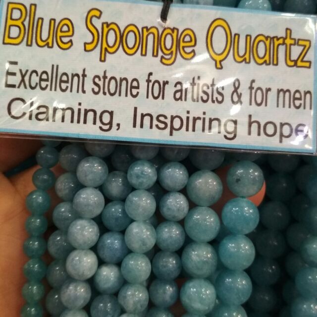 Blue sponge quartz(semi precious) Shopee Philippines