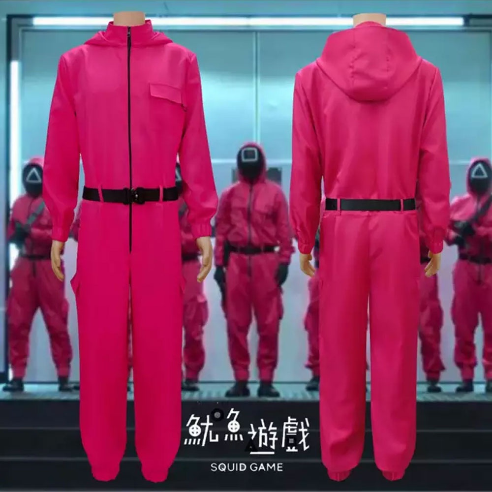 TDS Squid Game Jumpsuits , Red Suit Costume ,Suit For Adult Size S/M/L