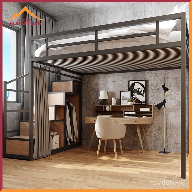 bUvy Loft Bed Iron Bed Multifunctional Single Bunk Bed Shopee Philippines