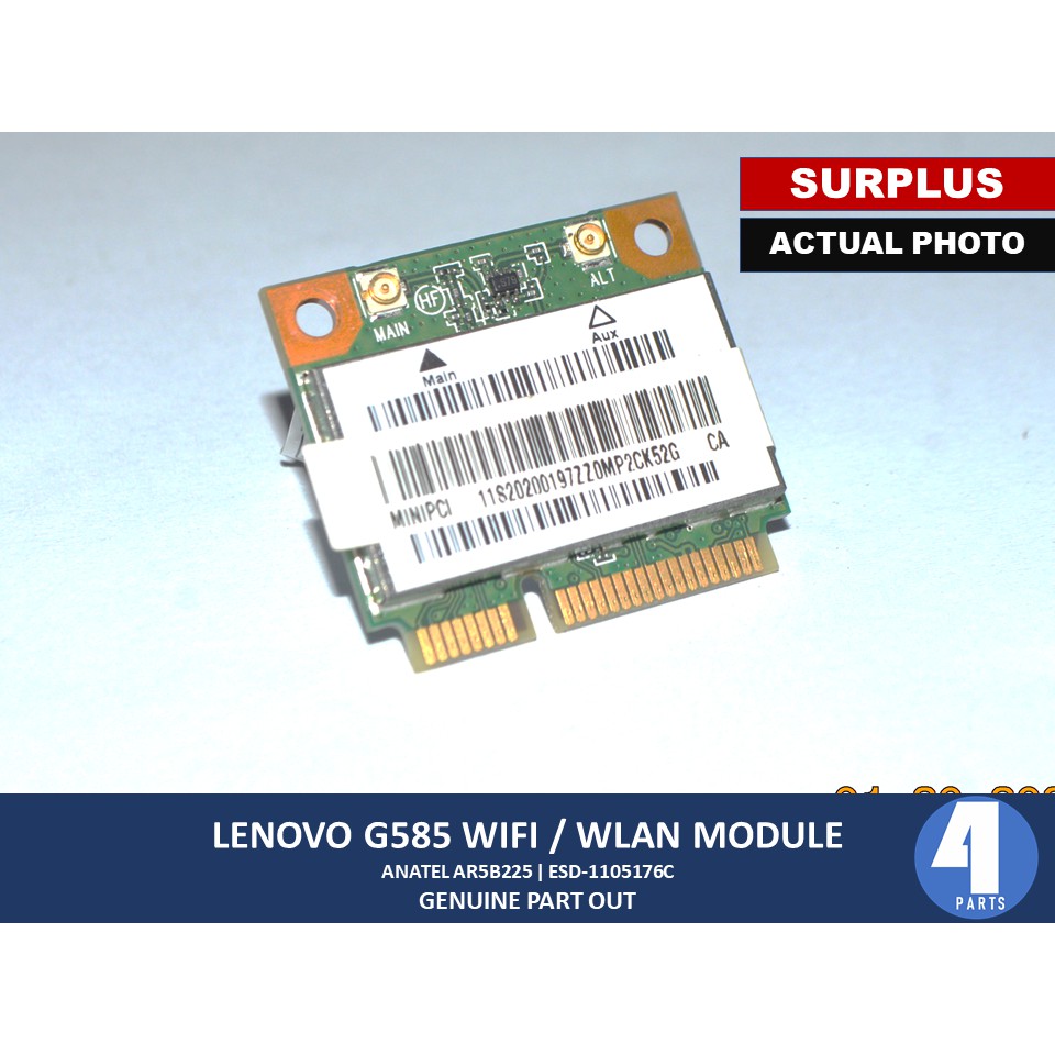 Lenovo G585 WLAN Wireless LAN WiFi Module (Surplus) Shopee Philippines
