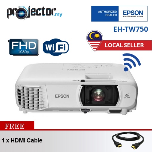 Epson EHTW750 3400 Lumens Full HD Home Cinema Projector, Home Theater