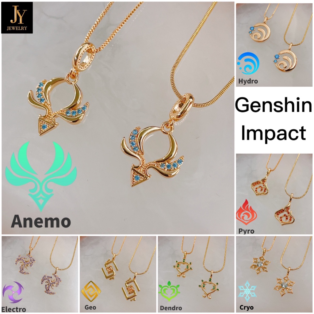 JY Jewelry 18k Gose Gold Plated GENSHIN IMPACT Inspired Pendant