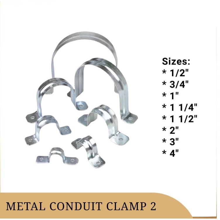 METAL CLAMP METAL CONDUIT CLAMP 2 HOLES Shopee Philippines