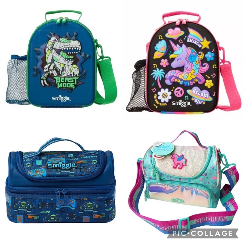 Smiggle Lunch Bag / Box (Curved Hardtop , Double Compartment , Double