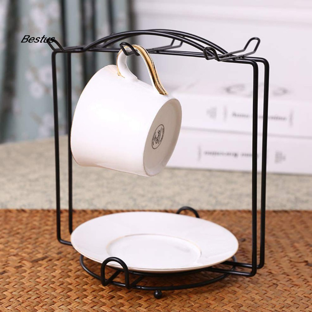 BE Kitchen Water Draining Coffee Mug Glass Cup Plate Holder Storage