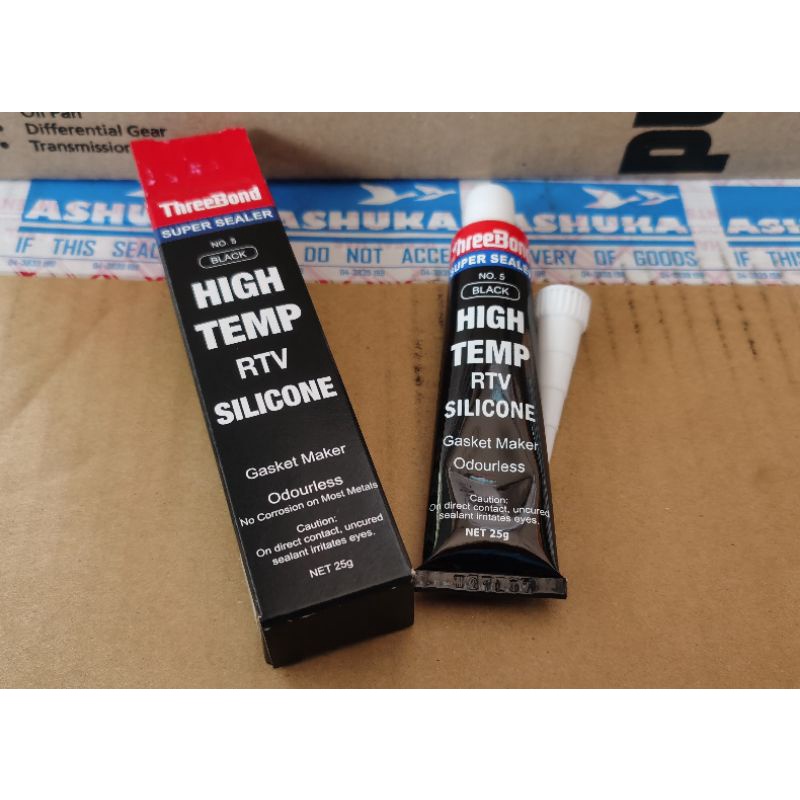 ThreeBond High Temp Black Temperature RTV Silicone Gum Gasket 25g