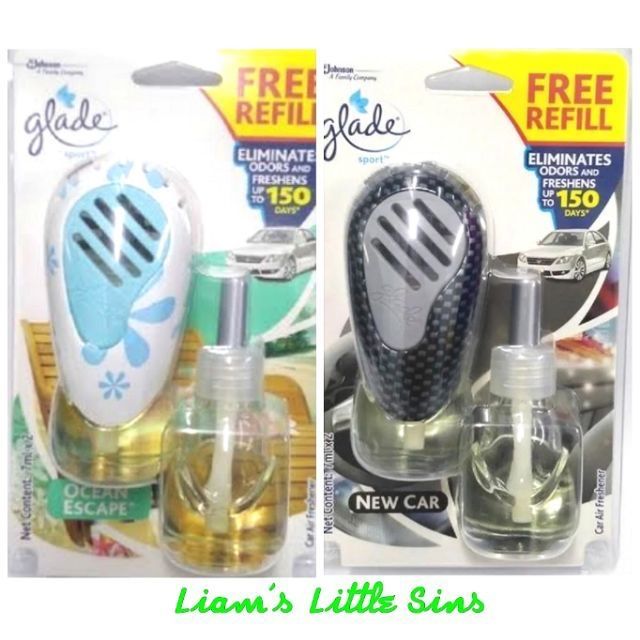 AUTHENTIC 7ml with FREE Refill Glade Car Air Freshener Sport Shopee
