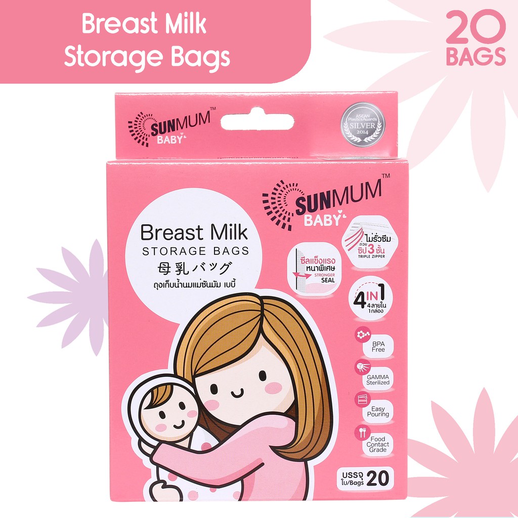 Sunmum Breast Milk Storage Bags (20s) Shopee Philippines