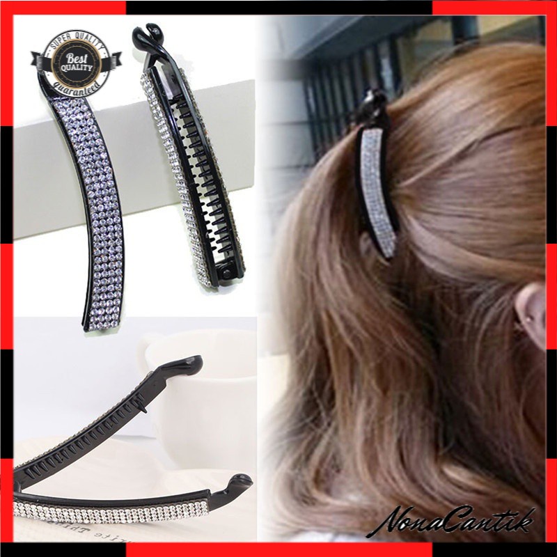 10cm Korean Banana Hair Clips Gems Korean Ponytail Clips Jedai Salon